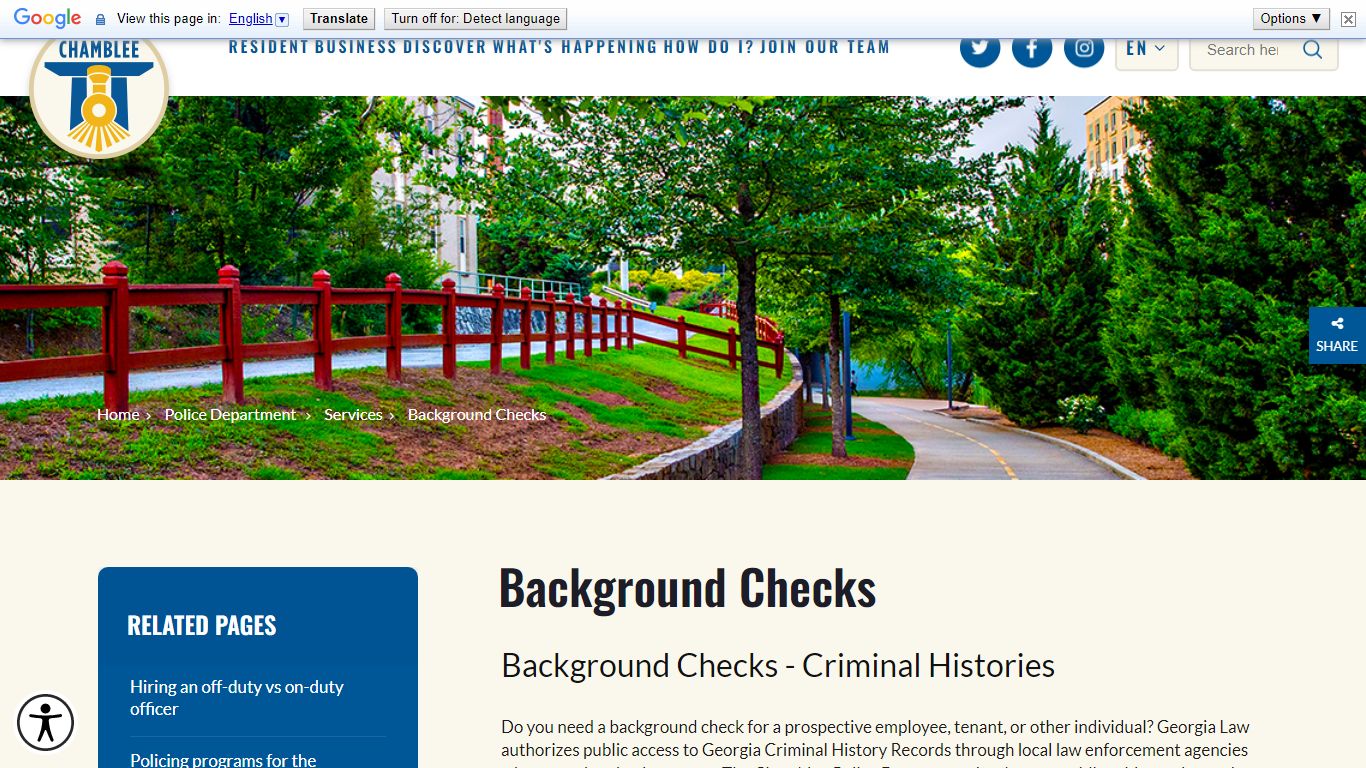 Background Checks - chamblee