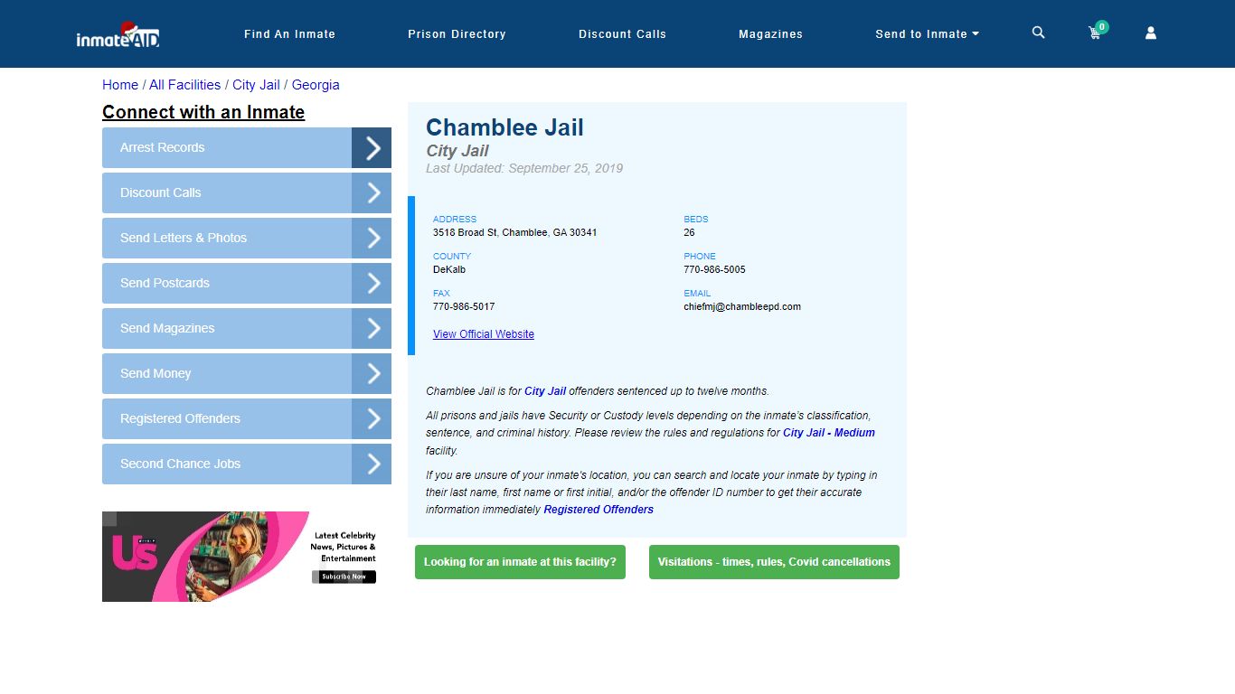 Chamblee Jail | Inmate Locator