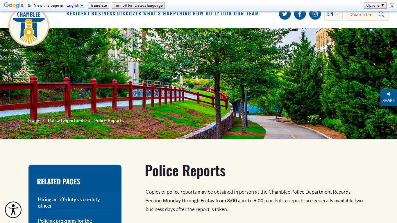 Police Reports - chamblee